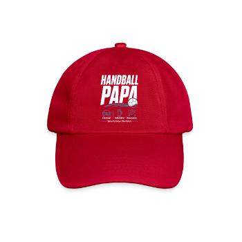 Handballpapa Geschenk – Saison für Saison - Baseballkappe - klassisch Rot - Vorne