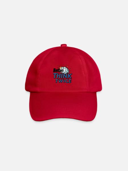 Besser zweimal Nachdenken - Baseballkappe - klassisch Rot