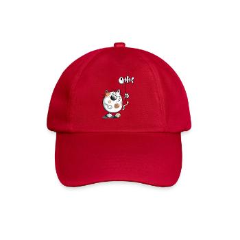 Katze mit Ballon Fisch  - Baseballkappe - klassisch Rot - Vorne
