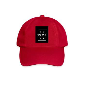 Grunge Design Jahr 1975 Minimalistisch - Baseballkappe - klassisch Rot - Vorne