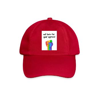 Regenbogen-Stolz-Faust - Baseballkappe - klassisch Rot - Vorne
