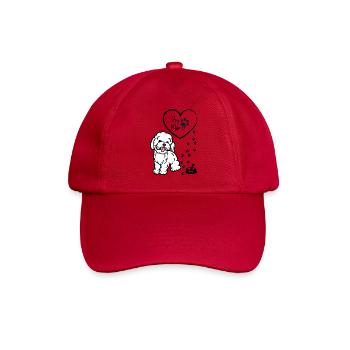 Süßer Hundemama Pullover, Welpenpullover für Frauen - Baseballkappe - klassisch Rot - Vorne