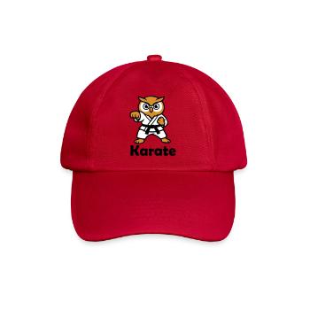 Karate Eule - Baseballkappe - klassisch Rot - Vorne