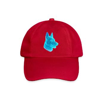 Neonwolf Kopf Netzkunst - Baseballkappe - klassisch Rot - Vorne