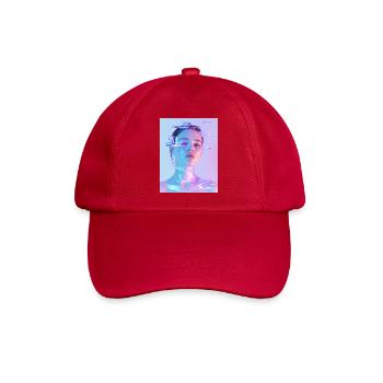 Irisierende Glitch Frau - Baseballkappe - klassisch Rot - Vorne