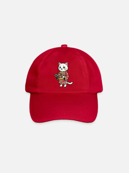 Sushi-Katze - Baseballkappe - klassisch Rot