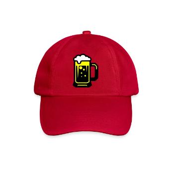 Bier Bierglas Symbol - Baseballkappe - klassisch Rot - Vorne