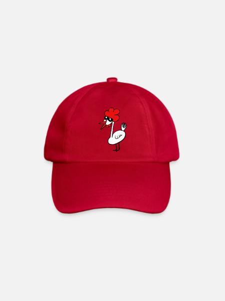 Huhn Hühner Geflügel lustig  - Baseballkappe - klassisch Rot
