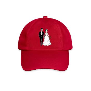 Hochzeitspaar - Baseballkappe - klassisch Rot - Vorne