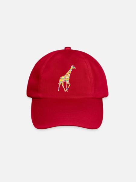 grafische Giraffe - Baseballkappe - klassisch Rot
