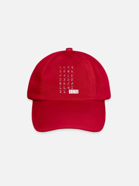 Braille wite - Baseballkappe - klassisch Rot