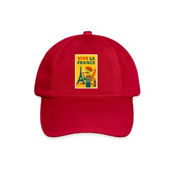 Vive La France Illustration - Baseballkappe - klassisch Rot - Vorne