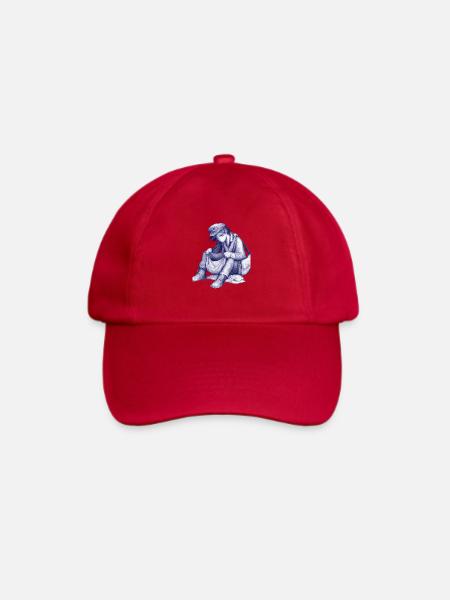 Trauriger Träumer mit Vogelhut - Baseballkappe - klassisch Rot