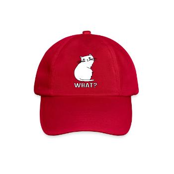 Niedliche Katze What - Baseballkappe - klassisch Rot - Vorne
