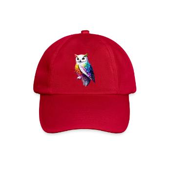 Schneeeule Weiße Eule Kauz Uhu Owl Schnee Eulen - Baseballkappe - klassisch Rot - Vorne