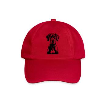 Dogge Frontal  - Baseballkappe - klassisch Rot - Vorne
