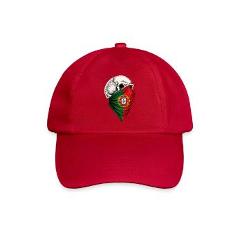 Portugiesischer Flaggenschädel - Baseballkappe - klassisch Rot - Vorne