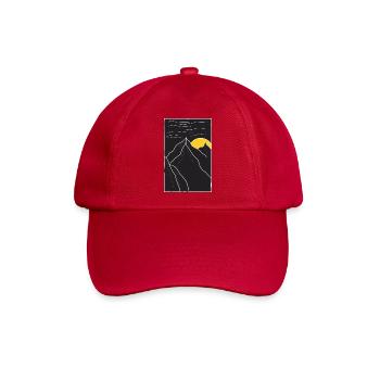 Bergsilhouette Sonnenuntergang - Baseballkappe - klassisch Rot - Vorne
