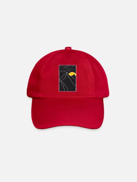 Bergsilhouette Sonnenuntergang - Baseballkappe - klassisch Rot