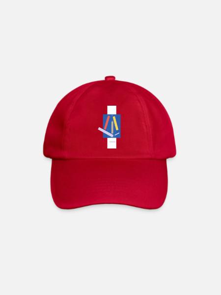 Abstrakte Farbblöcke Kunst Druckdesign - Baseballkappe - klassisch Rot