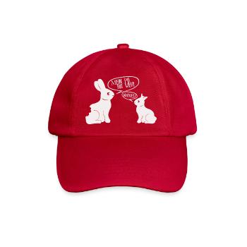 Hase mein Po tut weh! Oster Geschenk Hasi - Baseballkappe - klassisch Rot - Vorne