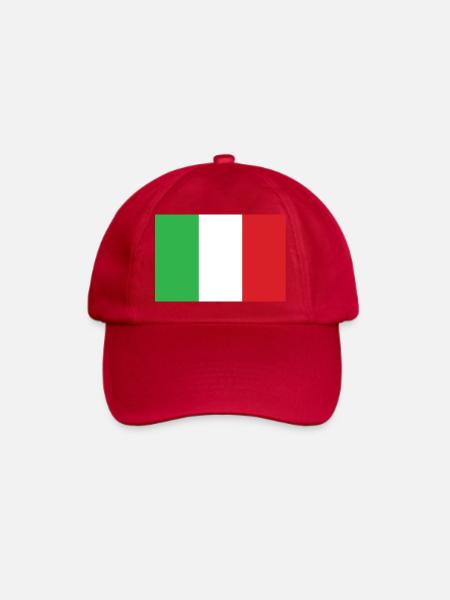 Italien Flagge Vertikal Design - Baseballkappe - klassisch Rot