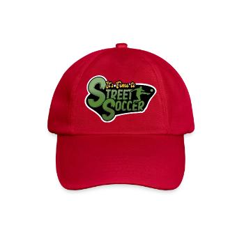 Street Soccer "grünes Monster" - Baseballkappe - klassisch Rot - Vorne