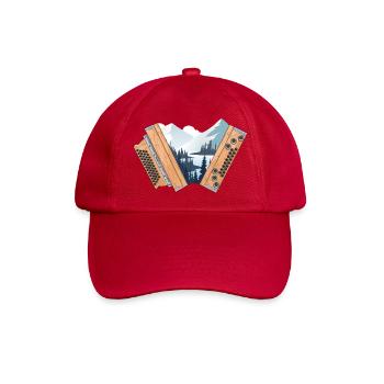 Steirische Harmonika Heimat Winter | ZiachON! - Baseballkappe - klassisch Rot - Vorne