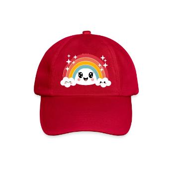 Kawaii Niedlicher Regenbogen - Baseballkappe - klassisch Rot - Vorne