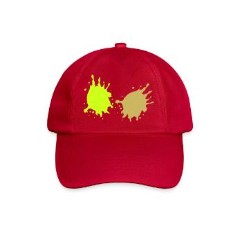 Kleckse Farbkleckse - Baseballkappe - klassisch Rot - Vorne