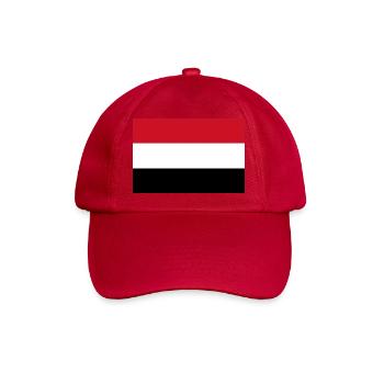 Jemen – Flagge des Jemen: Drei Farben - Baseballkappe - klassisch Rot - Vorne