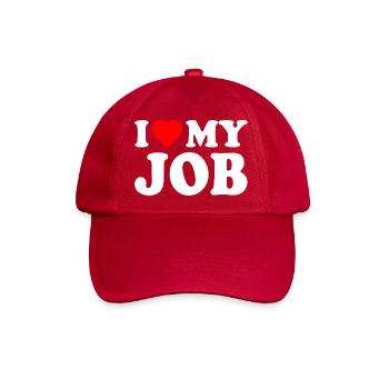 I love my job - Baseballkappe - klassisch Rot - Vorne