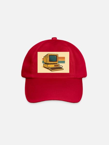 Retro Computer 80er - Baseballkappe - klassisch Rot
