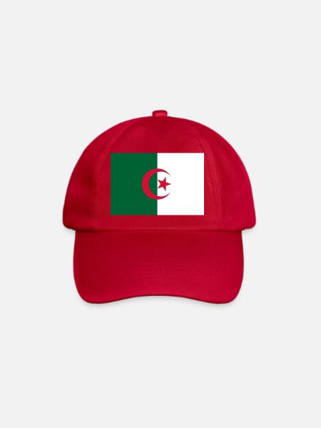 Algerische Flagge - Baseballkappe - klassisch Rot