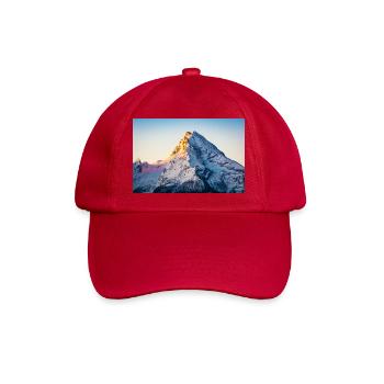 Watzmann im Sonnenaufgang - Baseballkappe - klassisch Rot - Vorne