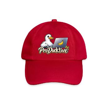 ProDucktive Ente am Laptop - Baseballkappe - klassisch Rot - Vorne