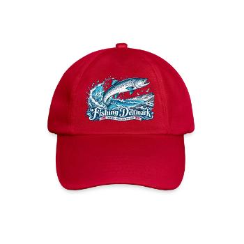 Fishing Denmark Motiv: Meer und Freiheit - Baseballkappe - klassisch Rot - Vorne