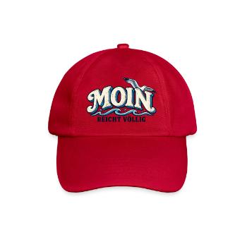Moin reicht völlig – Norddeutscher Küsten Spruch - Baseballkappe - klassisch Rot - Vorne