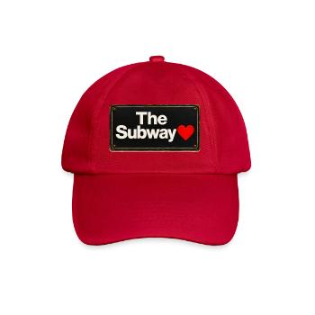 Subway Heart Retro-Schild - Baseballkappe - klassisch Rot - Vorne