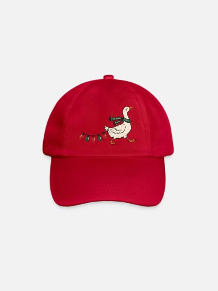 Weihnachtsgans Lichterkette Gans Weihnachten - Baseballkappe - klassisch Rot