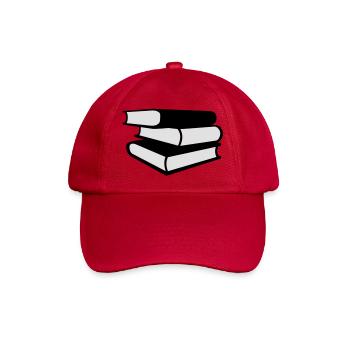 Bücher - Baseballkappe - klassisch Rot - Vorne