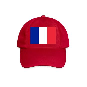 Aufkleberflagge frankreichs drapeau de la France - Baseballkappe - klassisch Rot - Vorne