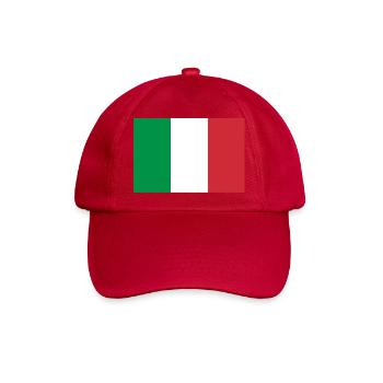 Aufkleber Flagge von Italien Flagge Italien Fahne Flagge - Baseballkappe - klassisch Rot - Vorne