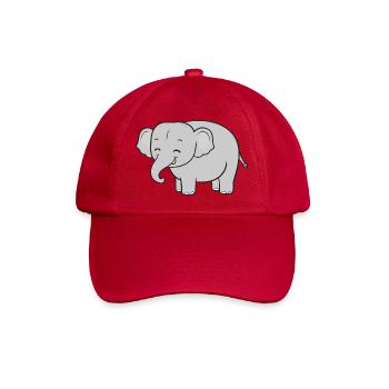 Elefant Elefanten - Baseballkappe - klassisch Rot - Vorne