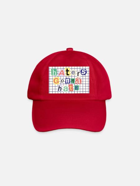 Haters Gonna Hate – Collage-Stil Statement - Baseballkappe - klassisch Rot