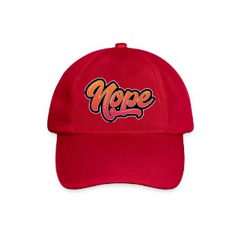 Motivierender Nope Schriftzug mit Farbverlauf - Baseballkappe - klassisch Rot - Vorne