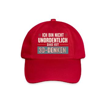 Ich bin nicht unordentlich – das ist 3D-Denken - Baseballkappe - klassisch Rot - Vorne