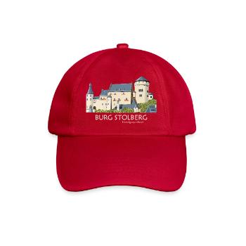 Burg Stolberg Illustration Handzeichnung - Baseballkappe - klassisch Rot - Vorne