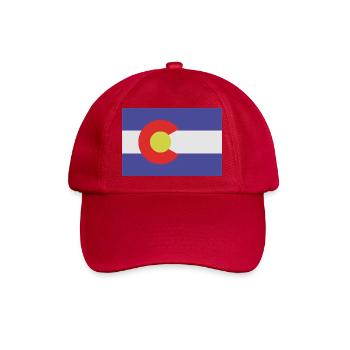 Flagge des Bundesstaates Colorado - Baseballkappe - klassisch Rot - Vorne
