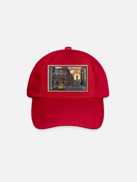 Glasgow Vintage-Straßenszene - Baseballkappe - klassisch Rot